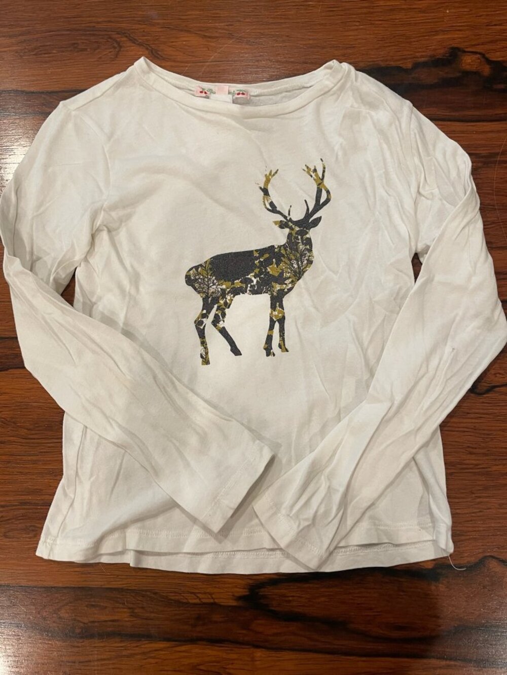 Bonpoint White Long-Sleeved T-Shirt Girls 8